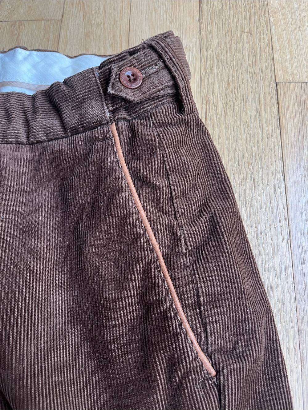 Polo by Ralph Lauren Brown Corduroy Straight-Leg Pants 36x34 - Picture 2 of 5